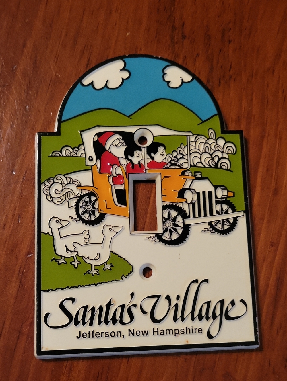 Santa's Village Jefferson, N. H. Vintage Souvenir Switch Plate